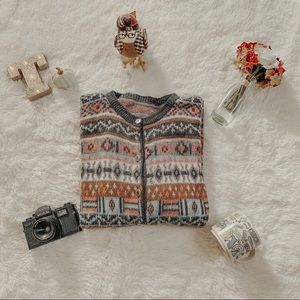 Vintage Grandma Comfy Colorful Cardigan SZ XL